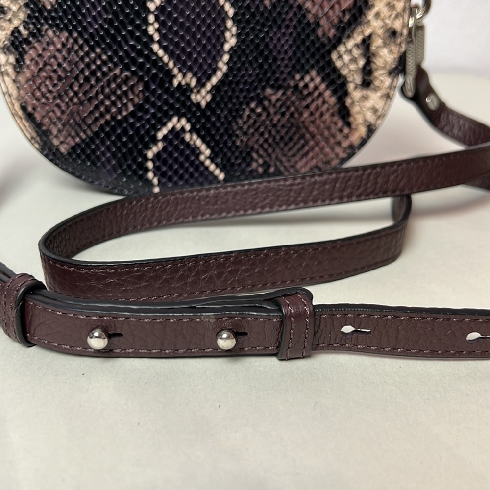 NWOT Vince Camuto Alexi Brown Leather Snake Crossbody - Picture 12 of 15